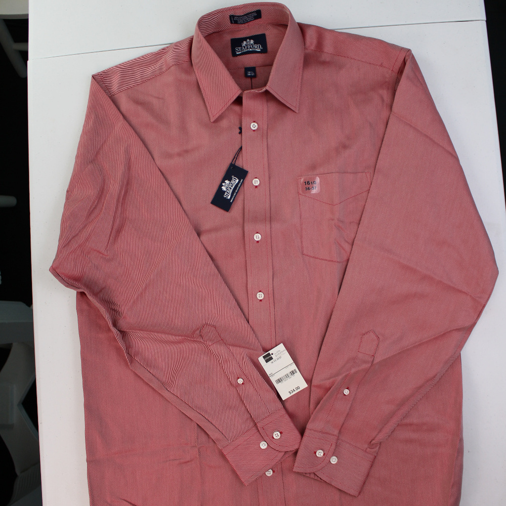Stafford NEW Button Down Shirt Pink 16 1/2